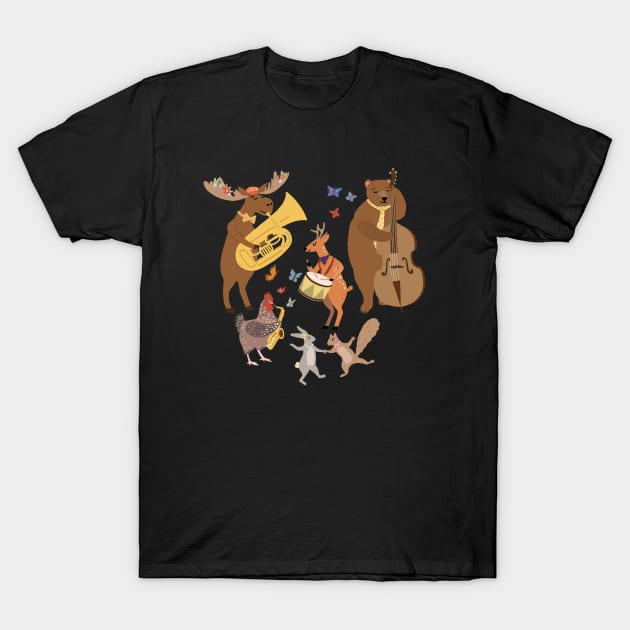 Animal Musicians T-Shirt by Das Brooklyn